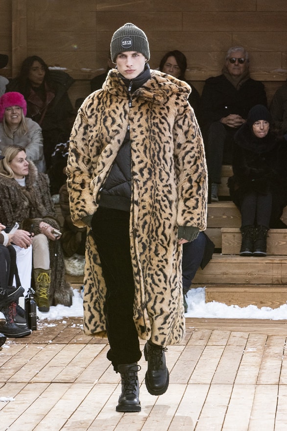 Giorgio Armani Neve FW22 Runway Show Switzerland st Moritz ski snow menswear womenswear
