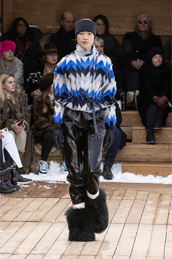 Giorgio Armani Neve FW22 Runway Show Switzerland st Moritz ski snow menswear womenswear