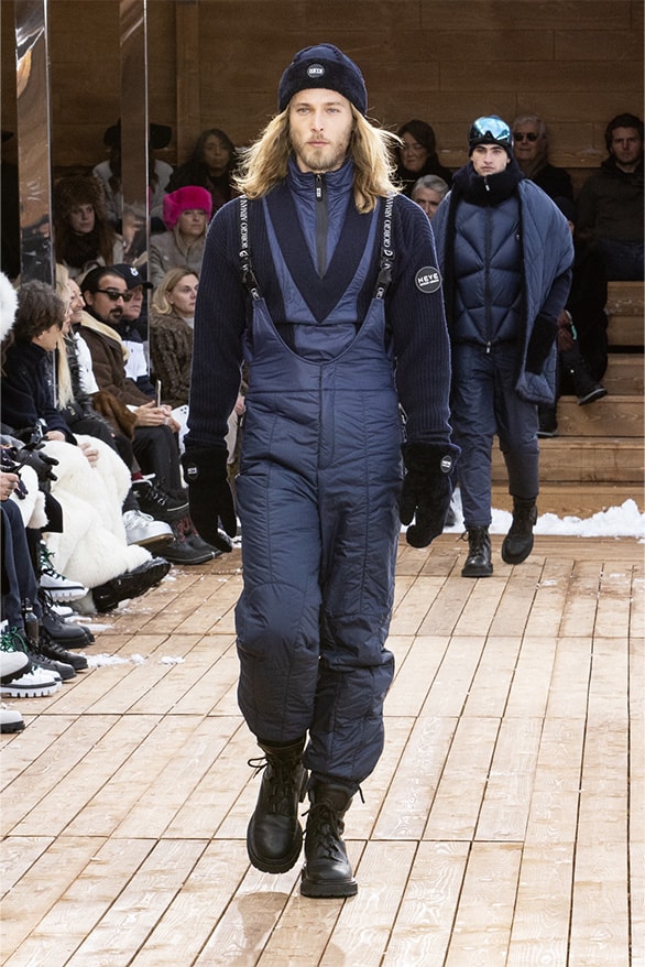 Giorgio Armani Neve FW22 Runway Show Switzerland st Moritz ski snow menswear womenswear