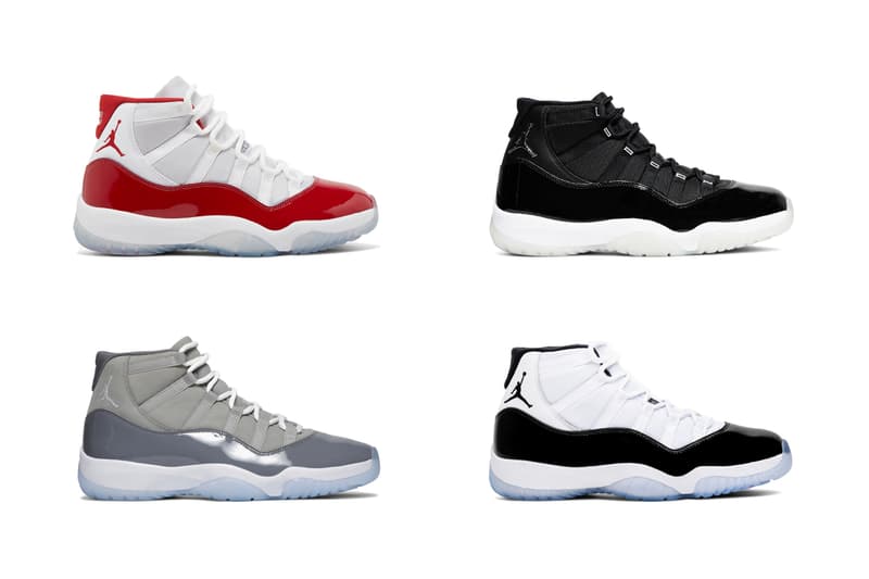 GOAT Air Jordan 11 Retro Cherry Release Date Cool Grey Bred Concord Jubilee Space Jam Legend Blue 72-10 Sneakers Jumpman 