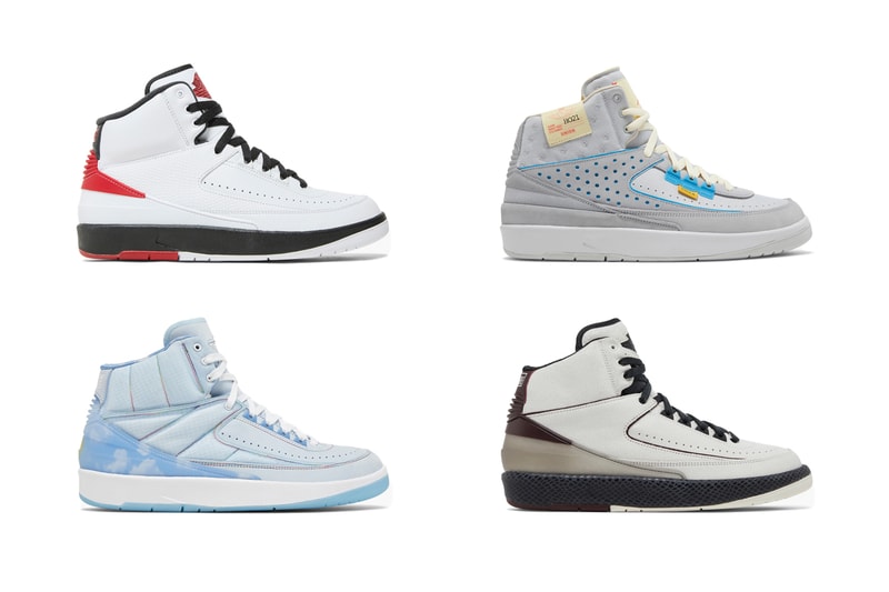 GOAT Air Jordan 2 Retro Models Chicago Grey Fog Airness White Varsity Red J. Balvin Chicago Home Beach Sneaker Release Date 