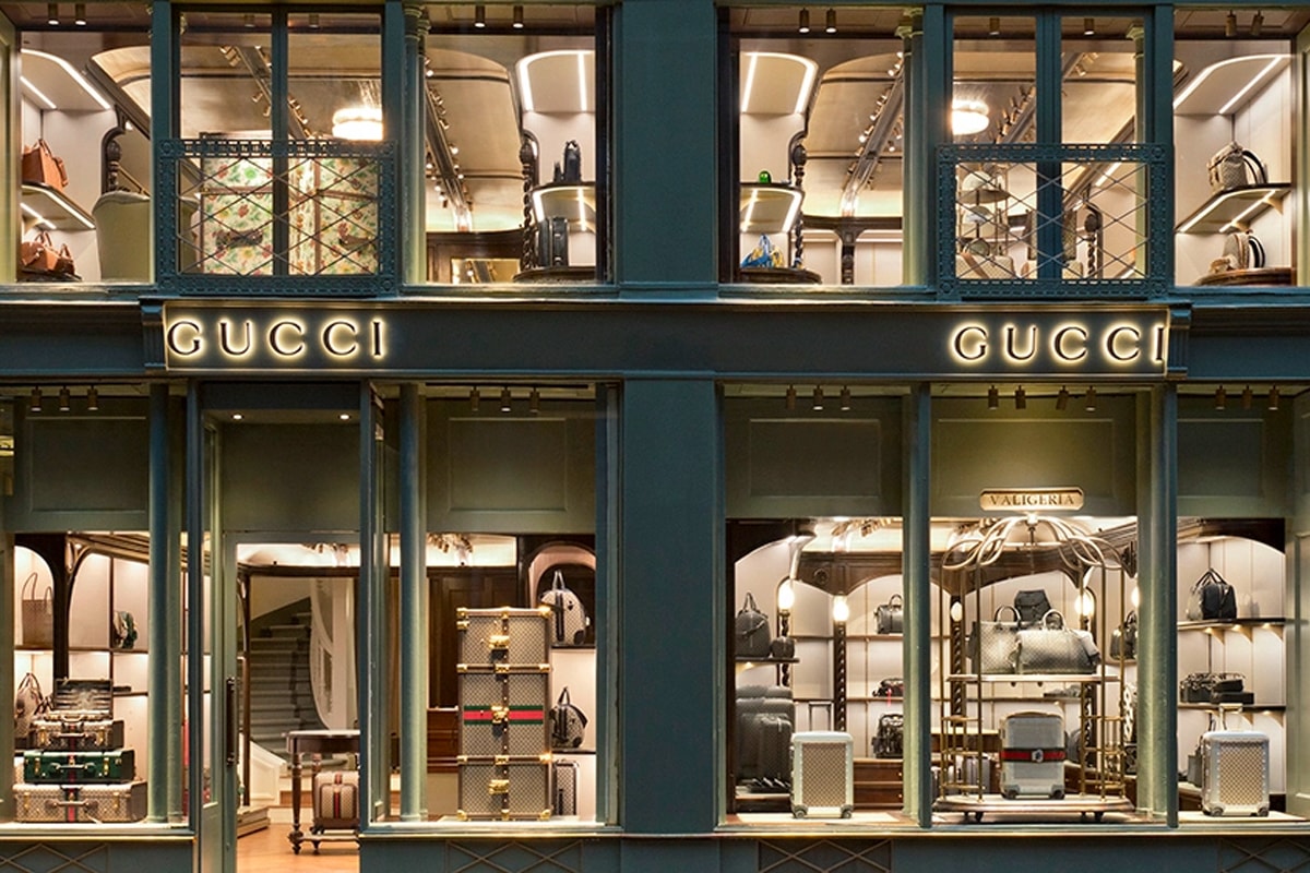 Gucci Officially Opens First Stand-Alone Luggage Store in Paris gucci valigeria saint honore one of a kind kering luxury fashion italian travel suitcases alessandro michele goyard train