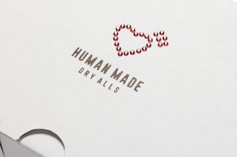 HUMAN MADE Crystal Heart T-shirt Release swarovski crystals rhinestones nigo 