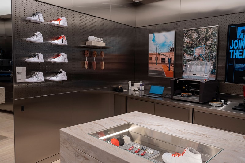 Inside Jordan World of Flight Milan Flagship store nike air swoosh footwear fashion retail