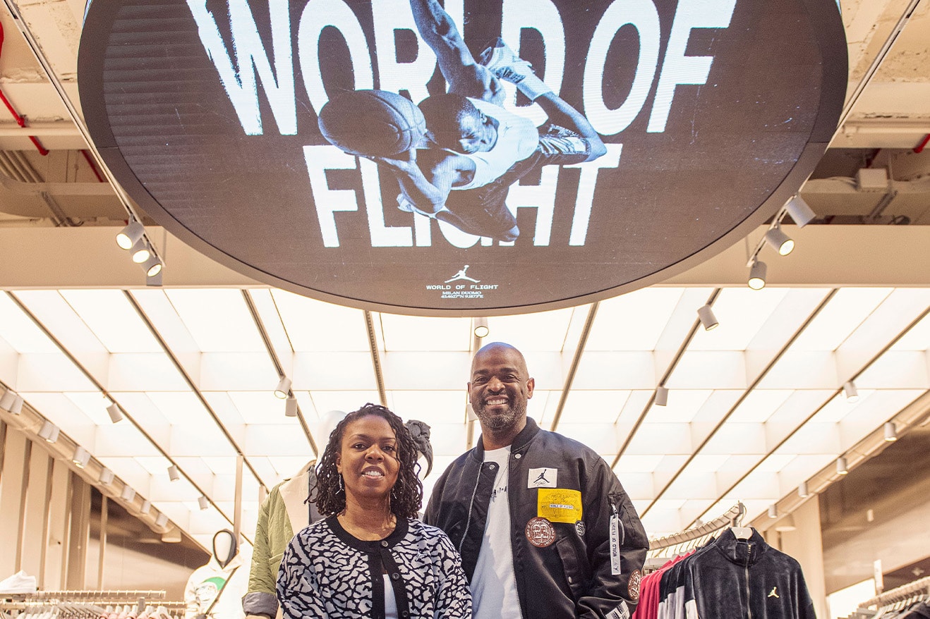 Inside Jordan World of Flight Milan Flagship store nike air swoosh footwear fashion retail