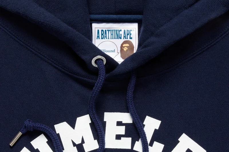 JJJJound Justin saunders bape a bathing ape bold streetwear minimalist archive navy white hoodie sweatpant t shirt mesh cap release info date price