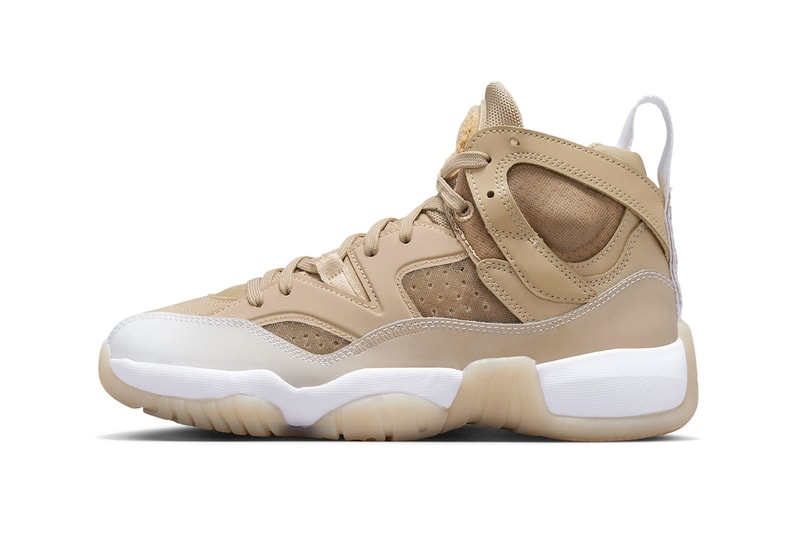 Jordan Two Trey Gets Hit With the Tan and Linen Colorway Release info DR9631-201 2023 michael jordan nike high tops basketball leather translucent light brown nike swoosh