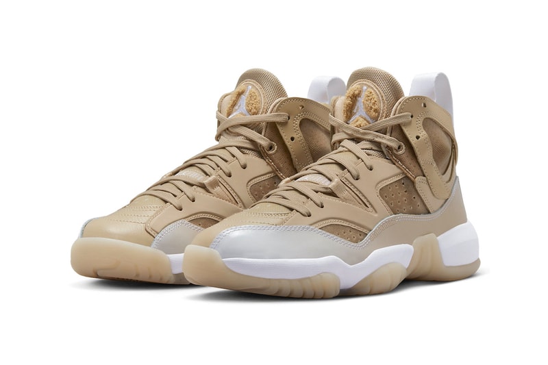 Jordan Two Trey Gets Hit With the Tan and Linen Colorway Release info DR9631-201 2023 michael jordan nike high tops basketball leather translucent light brown nike swoosh