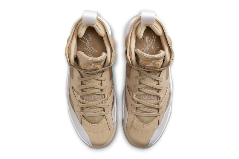 Jordan Two Trey Gets Hit With the Tan and Linen Colorway Release info DR9631-201 2023 michael jordan nike high tops basketball leather translucent light brown nike swoosh