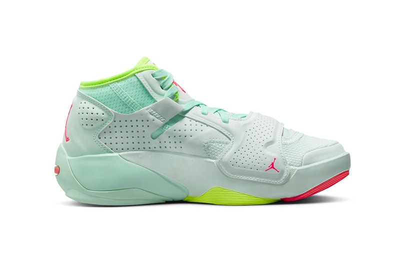 Official Look at the Jordan Zion 2 "Barely Green" DO9161-367 spring 2023 Flash Crimson-Volt-Mint Foam zion williamson nba basketball new orleans pelicans 