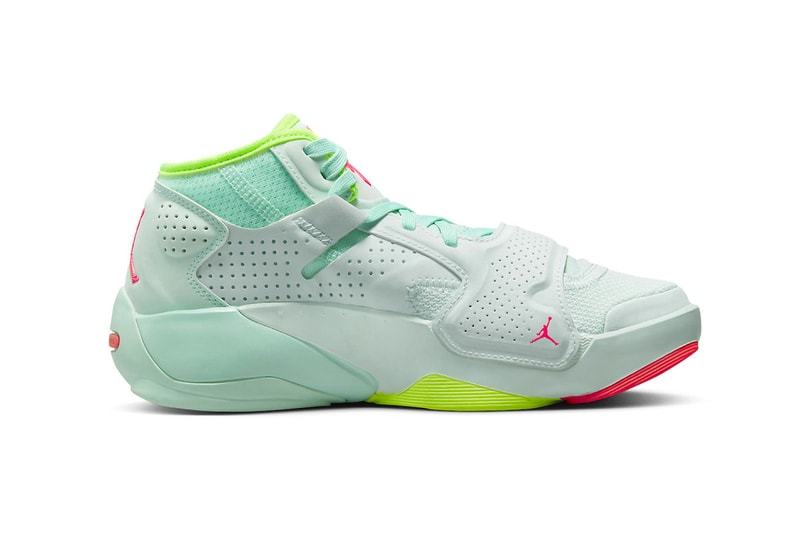 Официальный взгляд на Jordan Zion 2 «Barely Green» DO9161-367, весна 2023 г., Flash Crimson-Volt-Mint Foam Zion Williamson NBA баскетбол Нью-Орлеан Пеликанс
