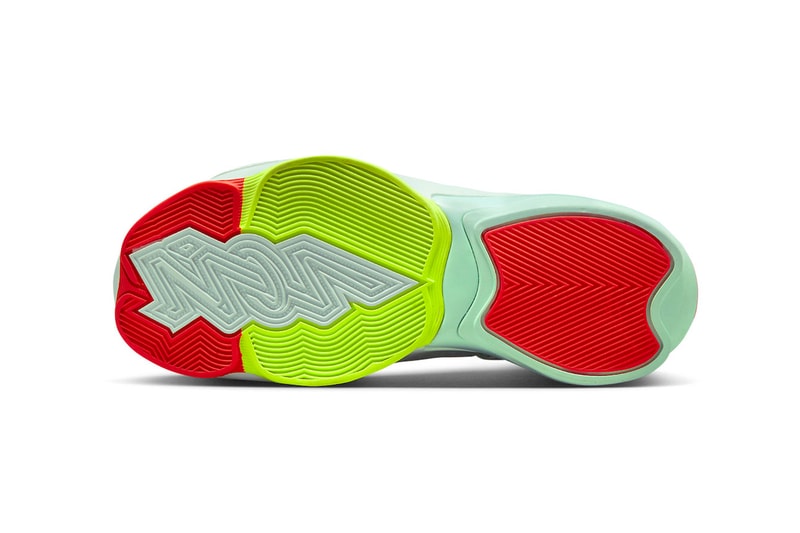 Официальный взгляд на Jordan Zion 2 «Barely Green» DO9161-367, весна 2023 г., Flash Crimson-Volt-Mint Foam Zion Williamson NBA баскетбол Нью-Орлеан Пеликанс