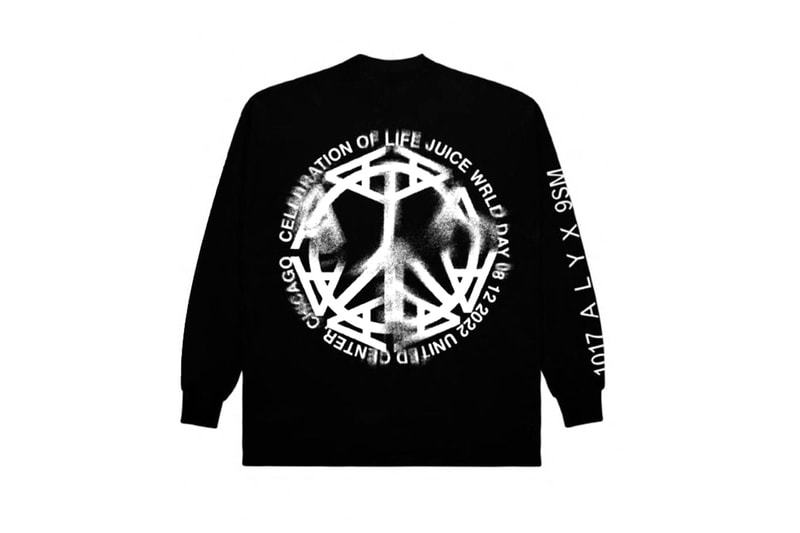 juice wrld 1019 alyx 9sm 999 club white black long sleeve tees live free foundation mental health substance dependence 