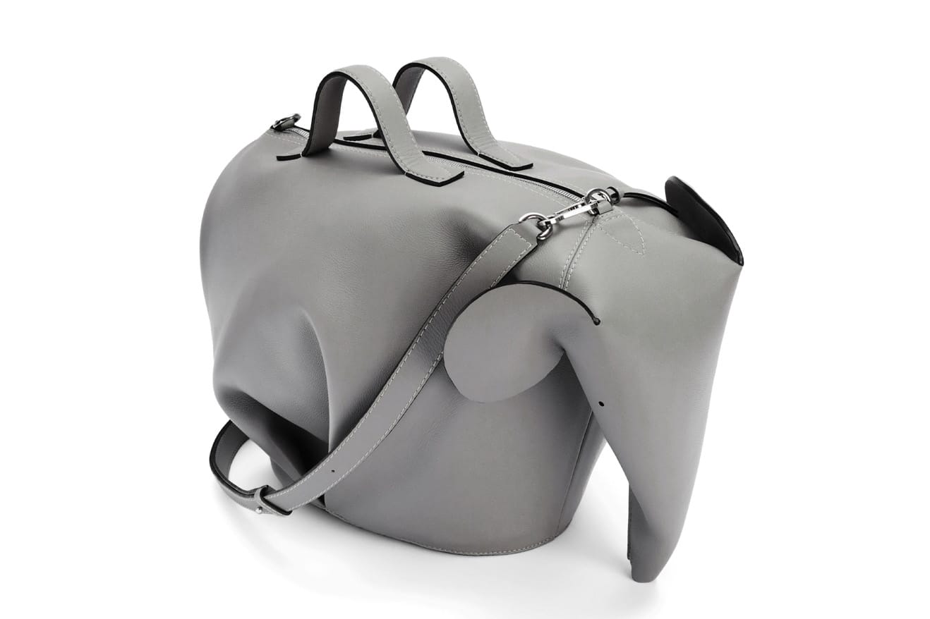 LOEWE Calfskin Elephant Mini Bag - Tan | Garmentory