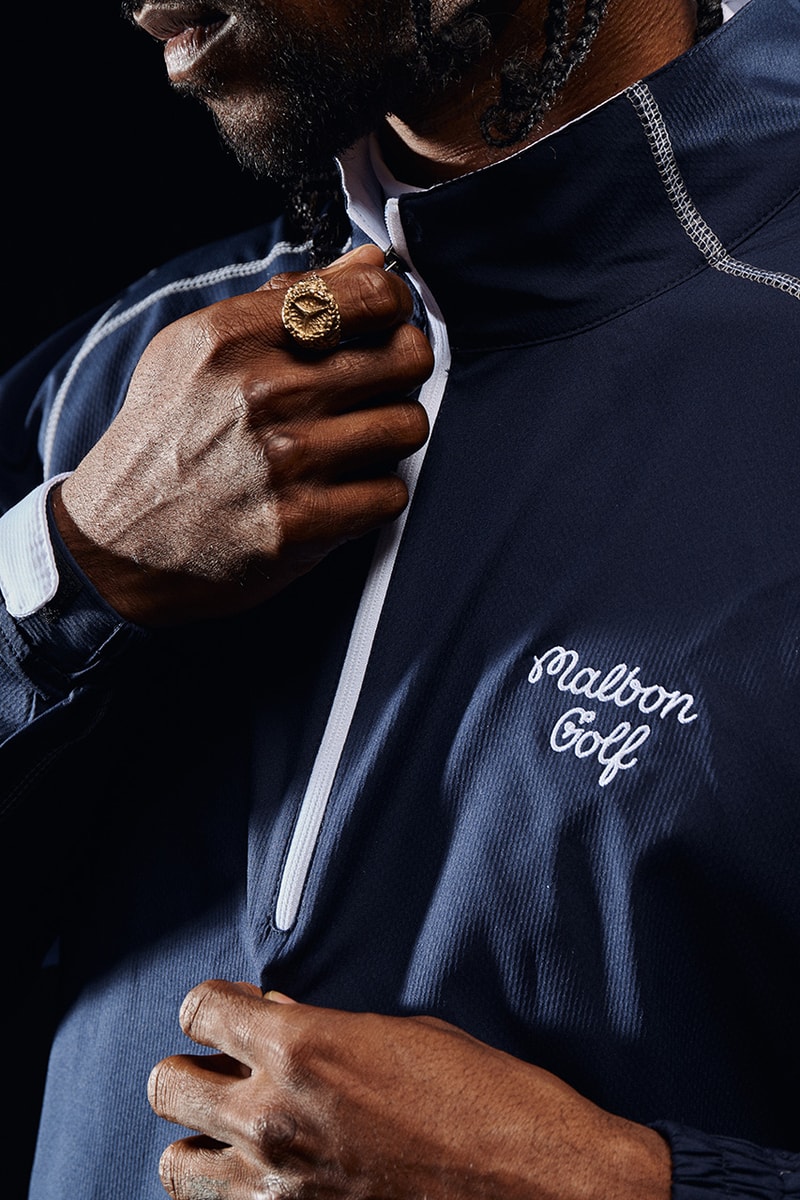 malbon golf footjoy waterproof collection rain jacket pullover base layer shell white black green blue