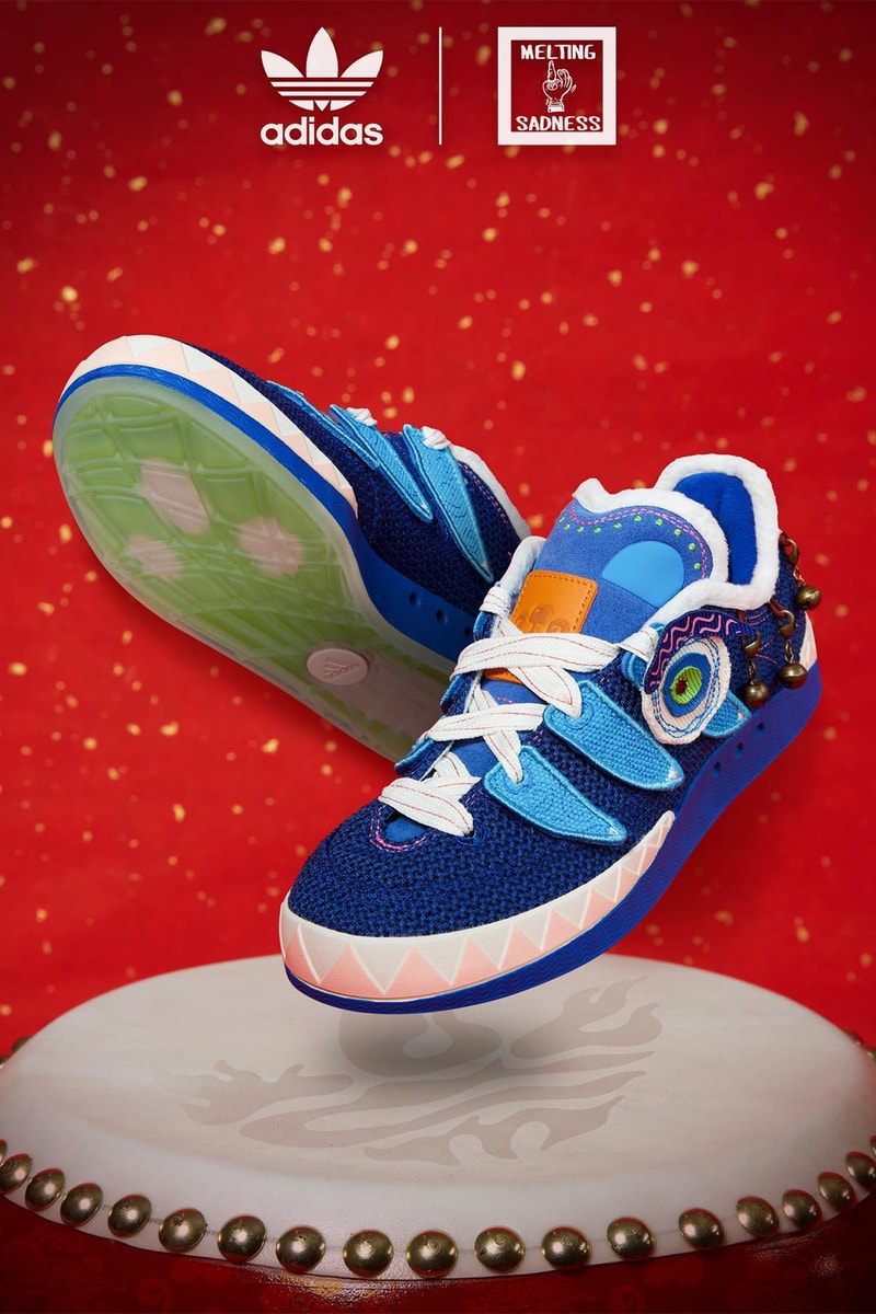melting sadness adidas originals 2023 cny karoro white fluff rabbit dragon and lion dance release info date price