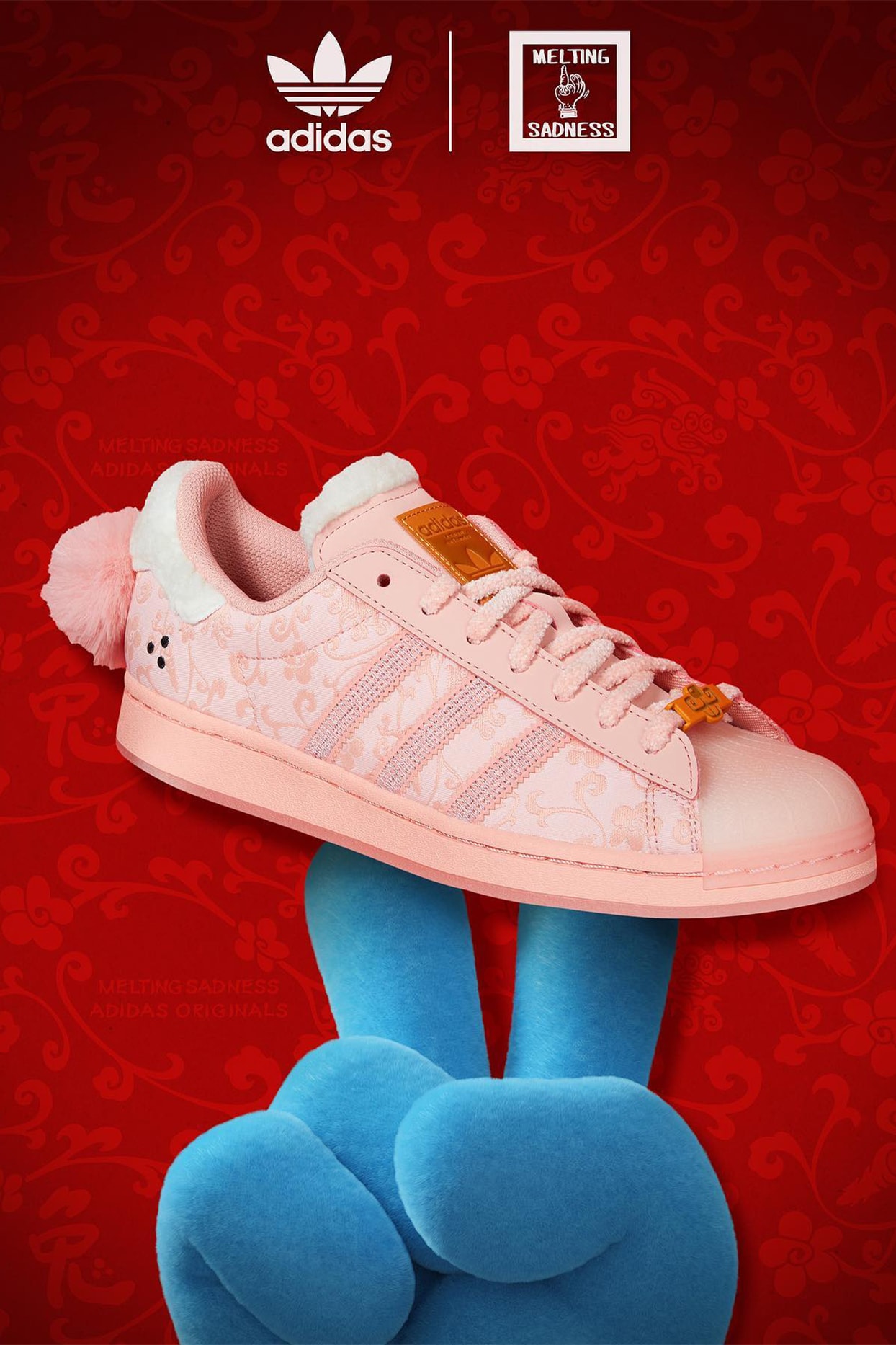 melting sadness adidas originals 2023 cny karoro white fluff rabbit dragon and lion dance release info date price