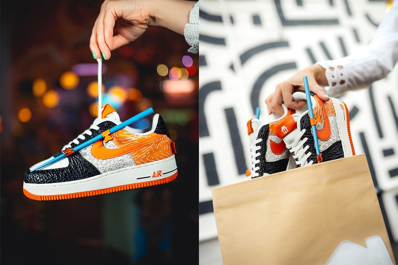 menulog custom nike sushi sneakers giveaway katy perry damian sim bespoke ind salmon maki delivery campaign