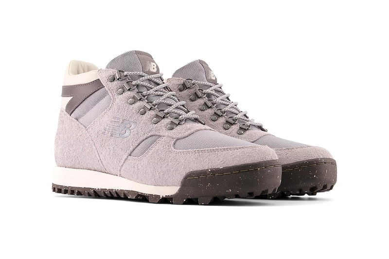 The New Balance Rainier Gears up in "Raincloud" for a Softer Palette URAINAD vibran shaggy suede overlays leather boot 