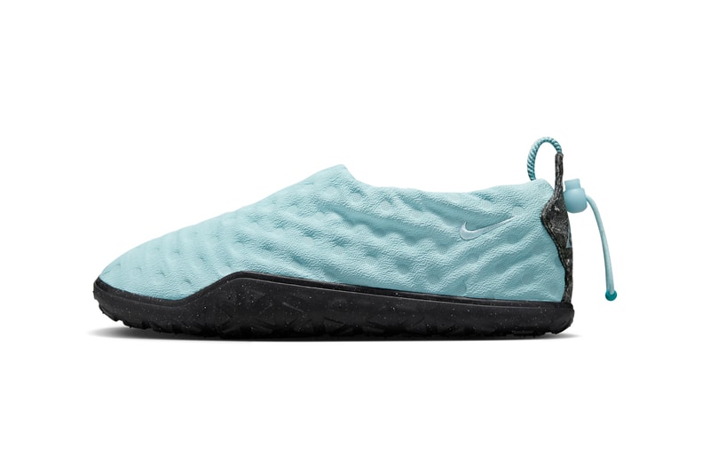nike acg all conditions gear air moc ocean bliss blue black slipper dq6453 400 official release date info photos price store list buying guide