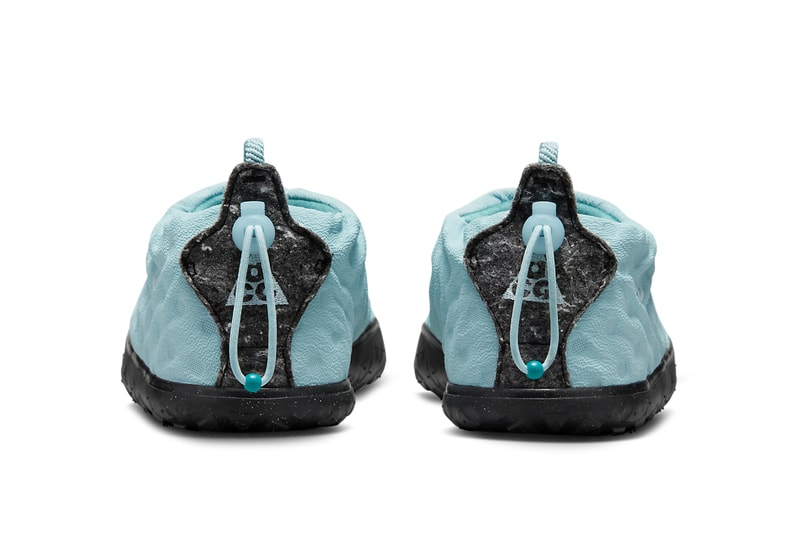 nike acg all conditions gear air moc ocean bliss blue black slipper dq6453 400 official release date info photos price store list buying guide