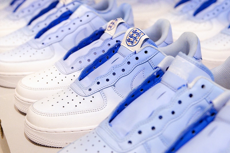 Take a Look at the Exclusive Qatar World Cup England Team Nike Air Force 1s nike air force 1 low af1 three lions harry kane british