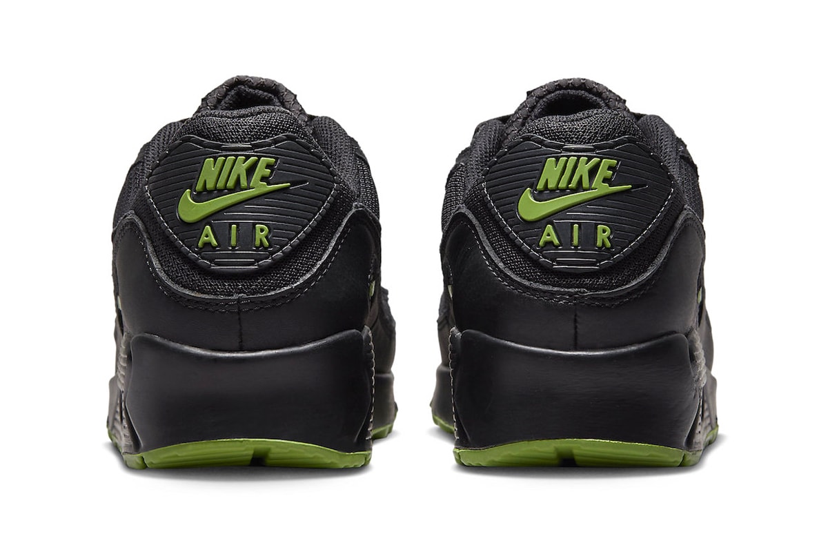 Nike Air Max 90 "Black Chlorophyll"  DQ4071-005 Release Info official look images shoes sneakers 