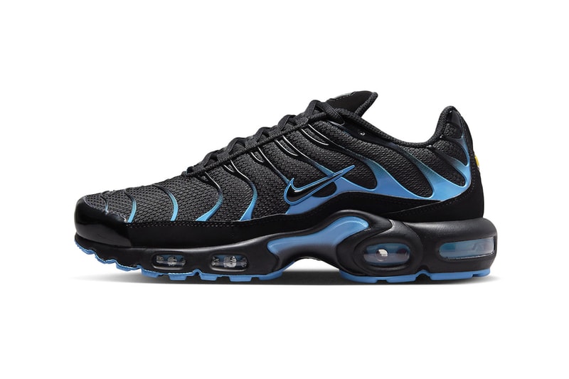 Nike Air Max Plus Adds a Black and University Blue Colorway to Its Lineup DM0032-005 swoosh technical shoe zoom 2023 runners sean mcdowell