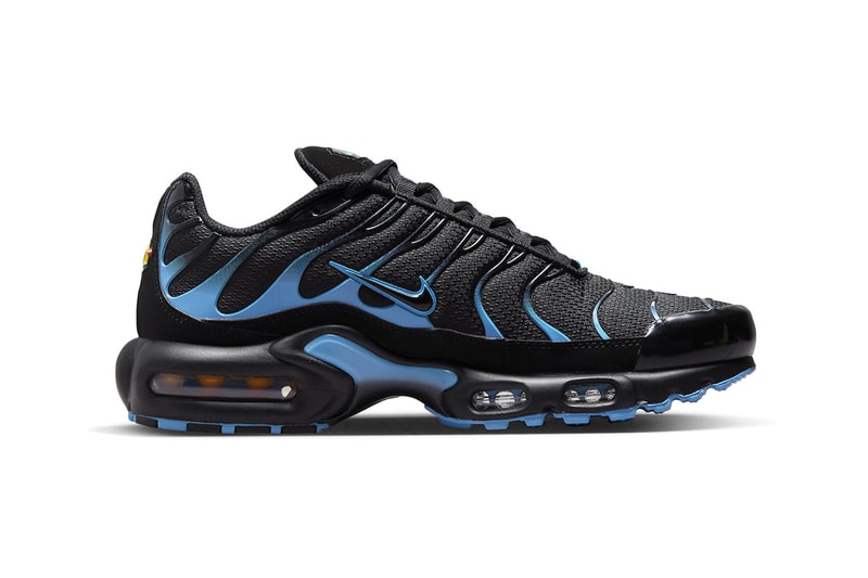 Nike Air Max Plus Adds a Black and University Blue Colorway to Its Lineup DM0032-005 swoosh technical shoe zoom 2023 runners sean mcdowell