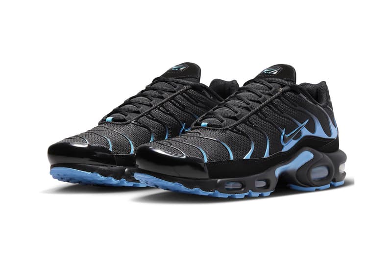 Nike Air Max Plus Adds a Black and University Blue Colorway to Its Lineup DM0032-005 swoosh technical shoe zoom 2023 runners sean mcdowell