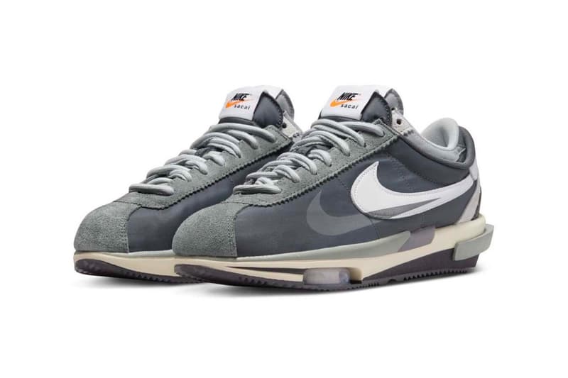 sacai x Nike Cortez Zoom "Iron Grey" Release Information chitose Abe Japan designer menswear womenswear fashion sneakers footwear hype DQ0581-001