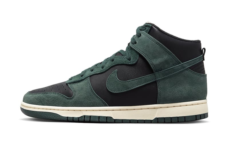 Nike Adds Luxe Suede Overlays To the Dunk High "Faded Spruce"