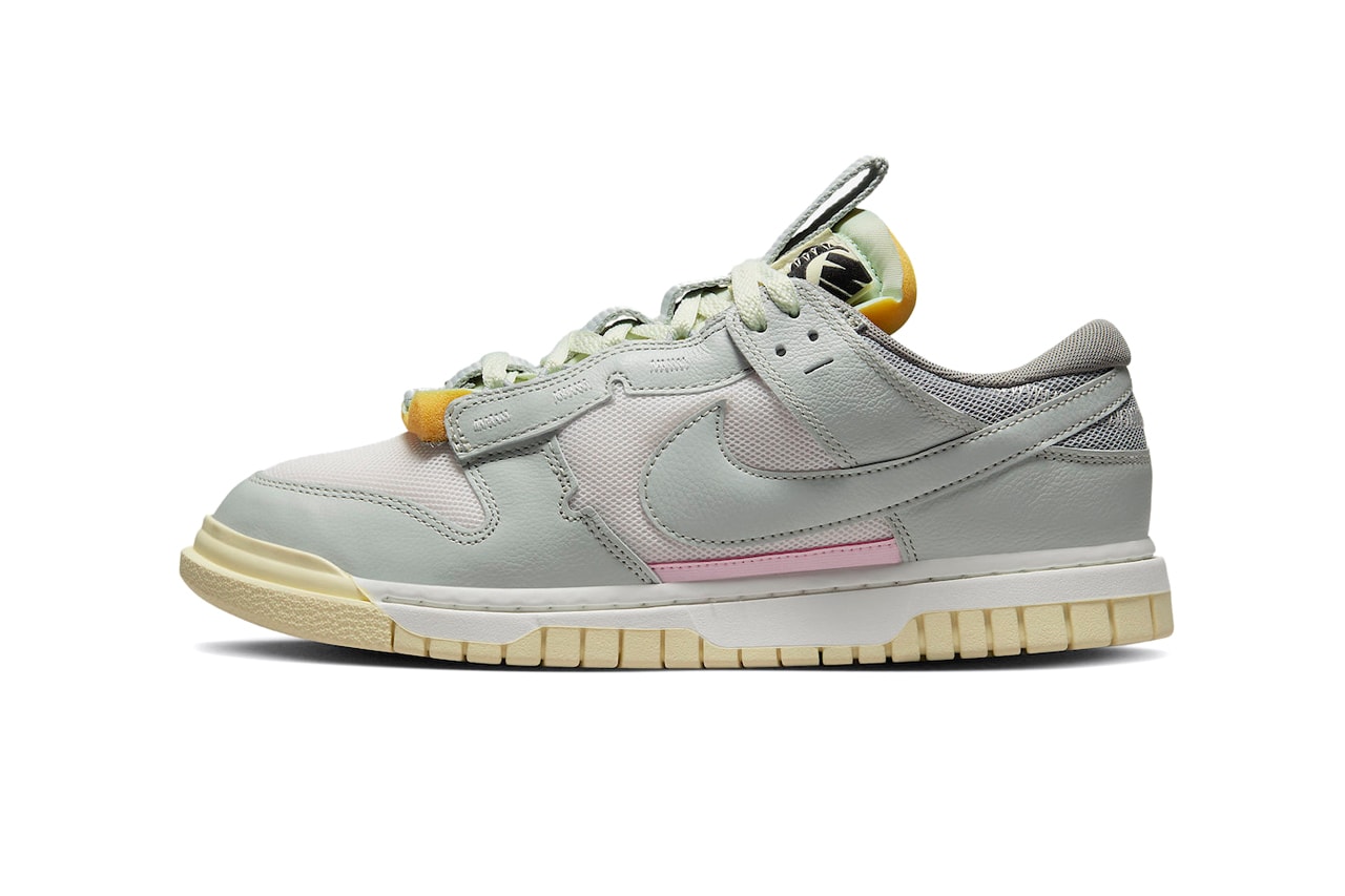 Nike Dunk Low Remastered Sneaker Trainer Shoe Footwear Swoosh White/Light Silver-Mint Foam-Pink Foam-Light Smoke Grey