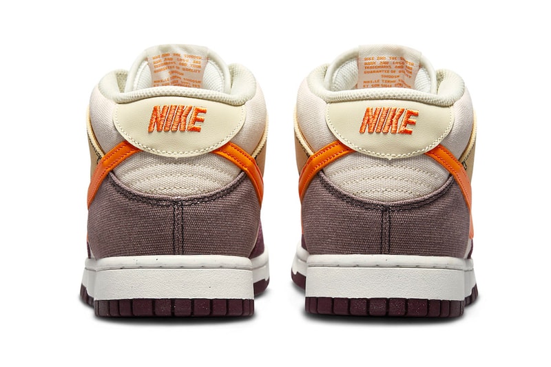 Official Images of the Nike Dunk Mid "Coconut Milk" DV0830-101 vivid Orange-Celestial Gold-Plum Eclipse-Sail-Night Maroon spring 2023