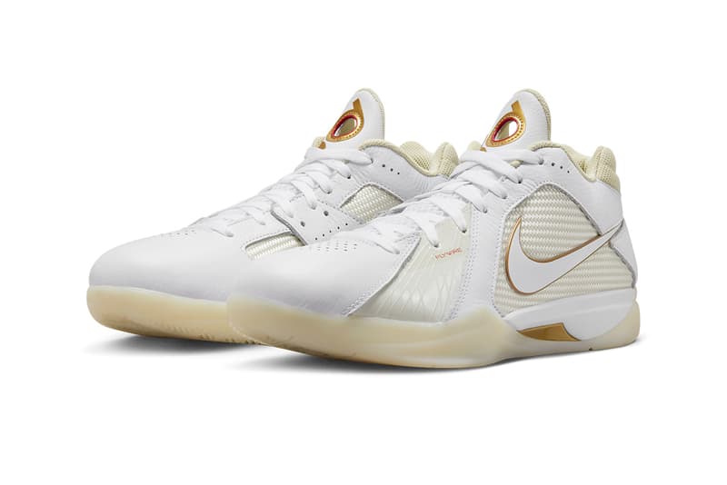 nike kd 3 white gold DZ3009 100 release date info store list buying guide photos price 