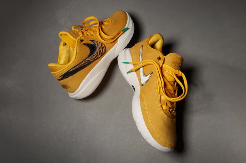 Nike LeBron 20 Art Basel South Beast Release Date university gold pearl white 