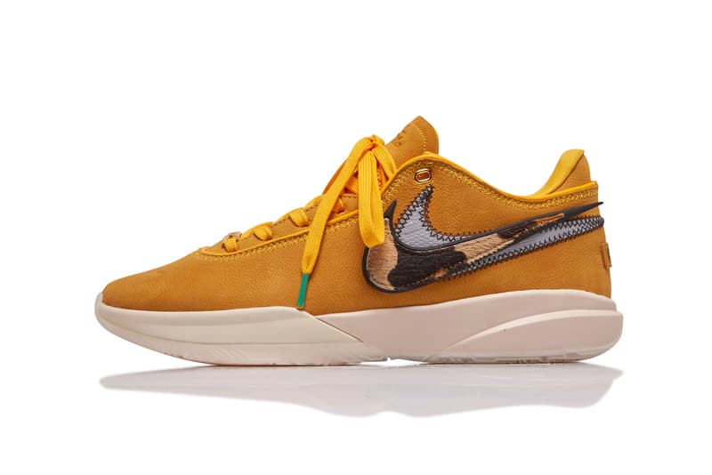 Nike LeBron 20 Art Basel South Beast Release Date university gold pearl white 