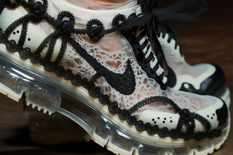 AI Inteligência Artificial Nike Tênis Crochet Knit Lace Air Force 1 Boot Ribbons Bows @luckynumber.8 @ai_clothingdaily Instagram Viral TikTok