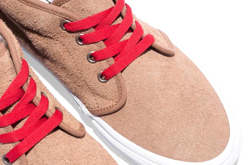 Noah Vans skate chukka collaboration red tan green white checkerboard release info date price