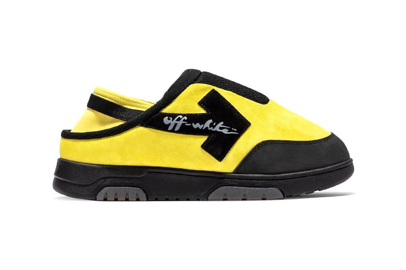 Off-White™ Out of Office Mule HBX Virgil Abloh Ib Kamara Black Yellow Footwear Release Information Drops Cozy 