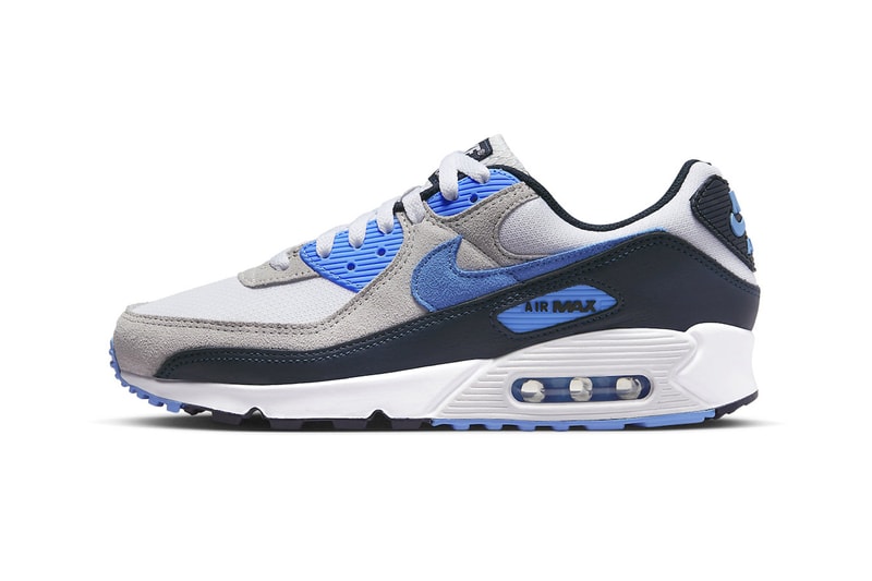 Nike Air Max 90 UNC spring 2023 white university blue dark obsidian 130 USD release info date price