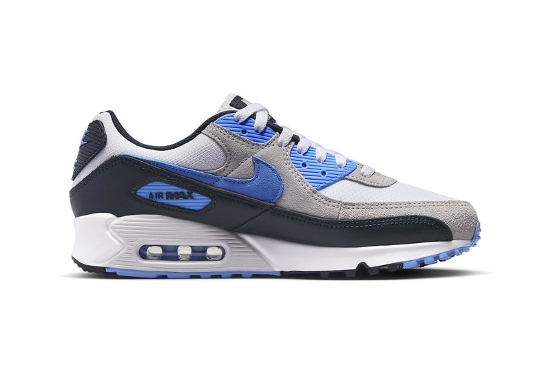 Nike Air Max 90 UNC spring 2023 white university blue dark obsidian 130 USD release info date price