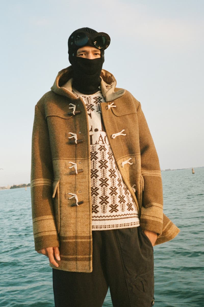 Palace x C.P. Company Holiday 2022 Collaboration Collection Massimo Osti Lev Tanju Montgomery Duffle Coat Outerwear 