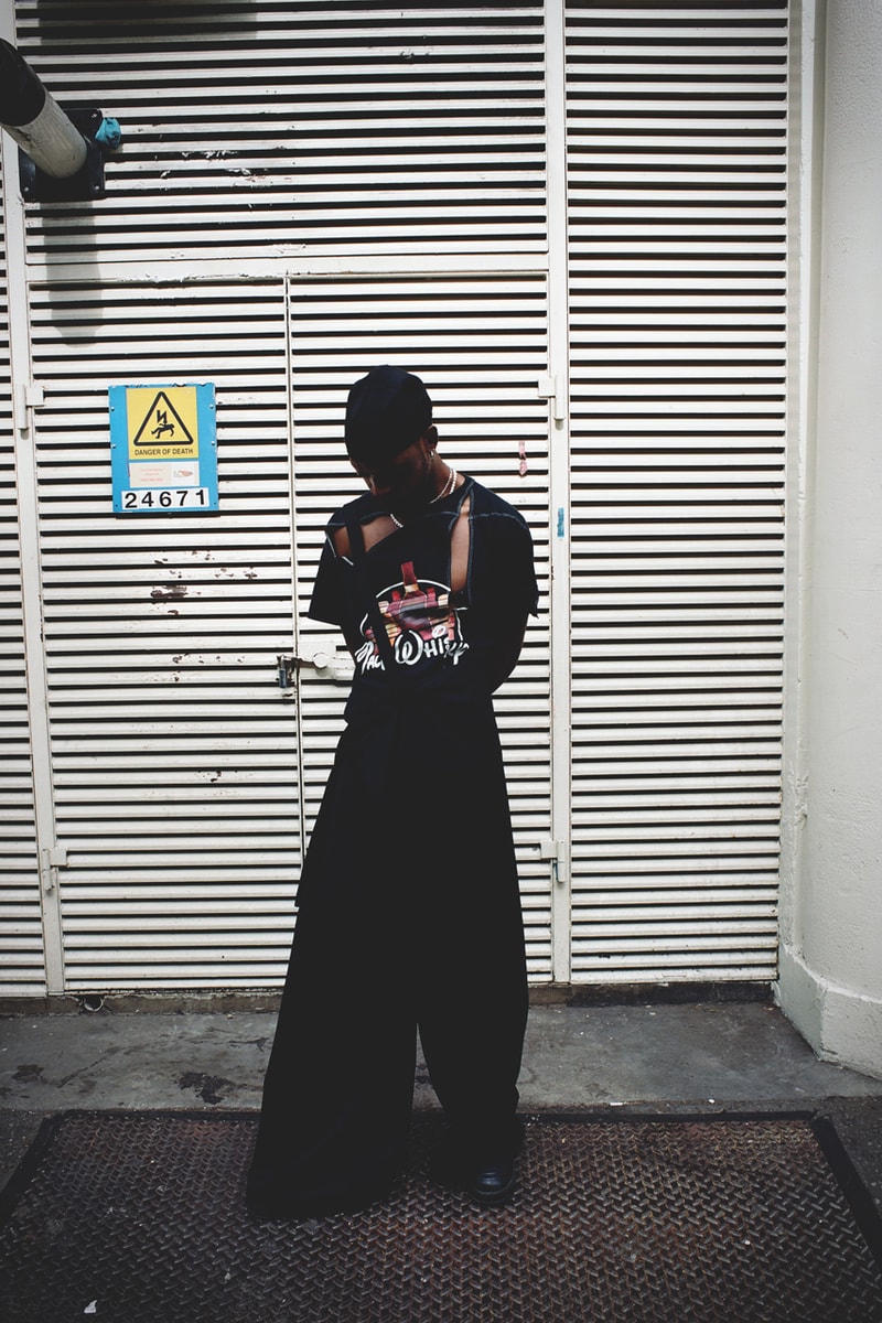 Per Götesson "Slashes Everything" Capsule Collection Lookbook Reworked Vintage T-Shirts Custom Slash Cut Design Emerging UK Brand Designer