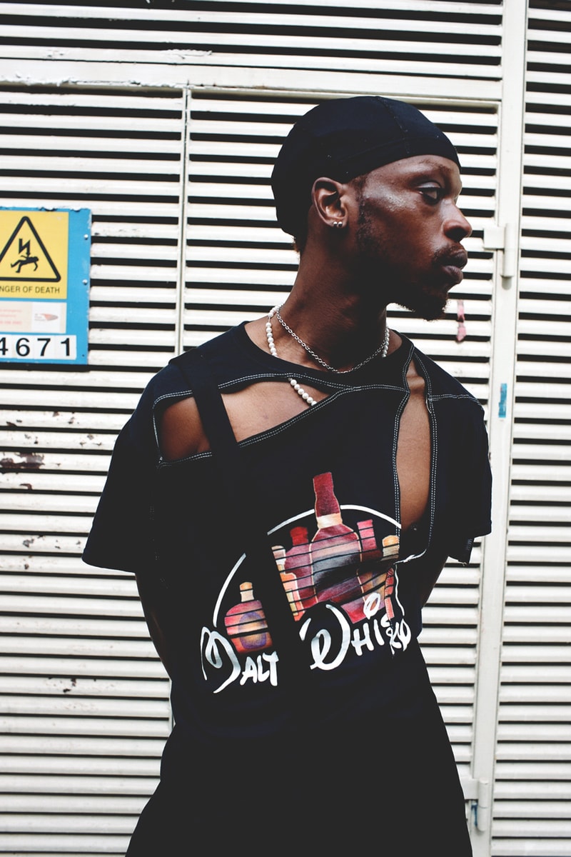 Per Götesson "Slashes Everything" Capsule Collection Lookbook Reworked Vintage T-Shirts Custom Slash Cut Design Emerging UK Brand Designer