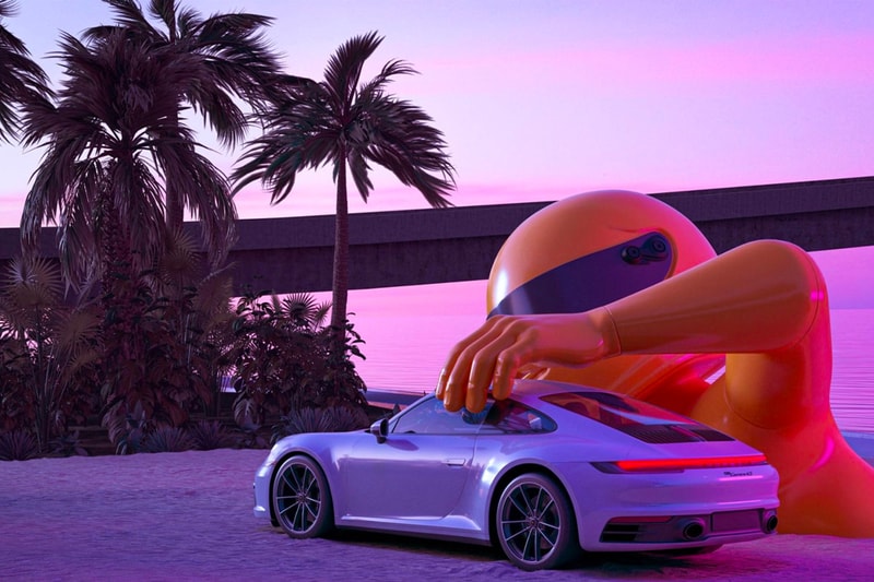 Porsche x Chris Labrooy "Dream Big" Installation design Miami art car sculpture