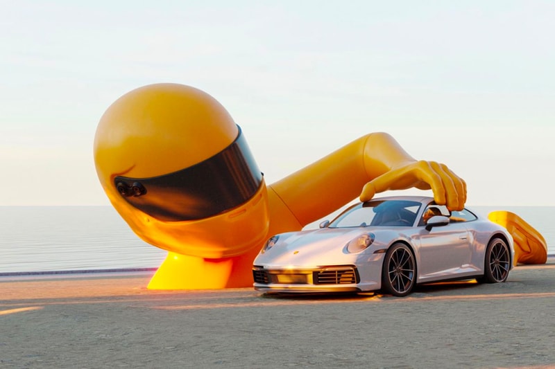 Porsche x Chris Labrooy "Dream Big" Installation design Miami art car sculpture