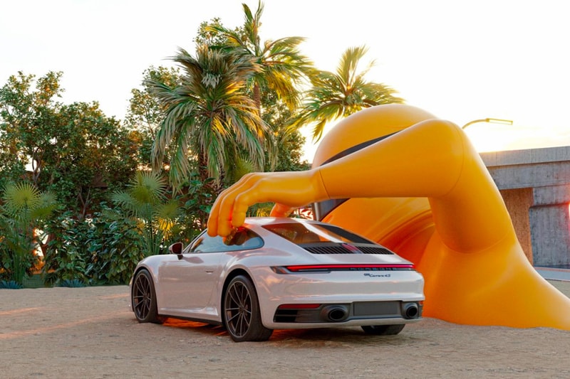 Porsche x Chris Labrooy "Dream Big" Installation design Miami art car sculpture