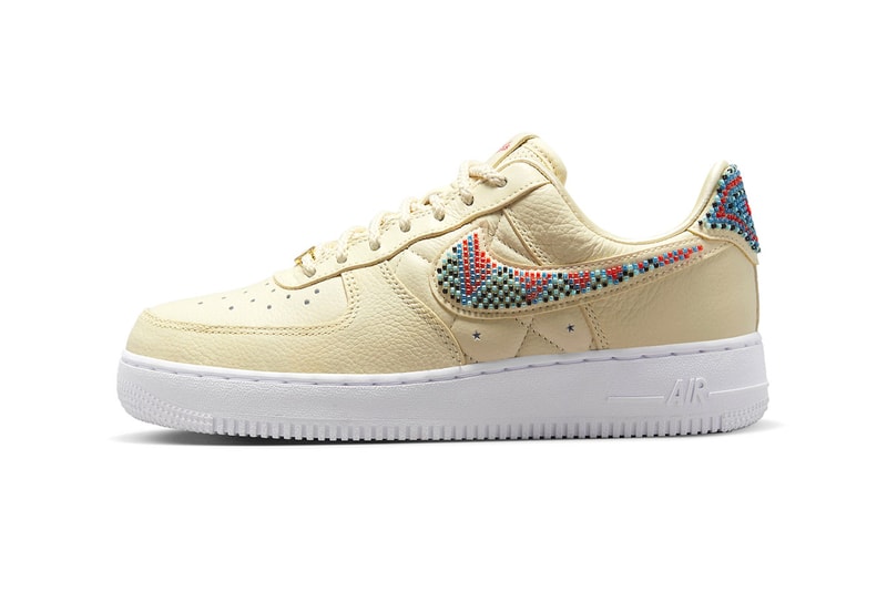 Another Premium Goods x Nike Air Force 1 Low Collaboration Has Surfaced Flat Opal/Multi-Color-White DV2957-200 swoosh low tops beaded textured leather
