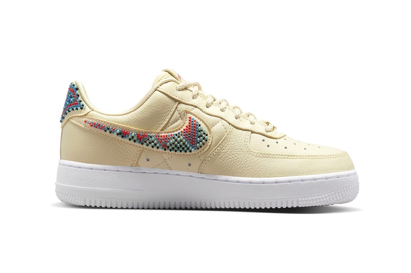 Another Premium Goods x Nike Air Force 1 Low Collaboration Has Surfaced Flat Opal/Multi-Color-White DV2957-200 swoosh low tops beaded textured leather